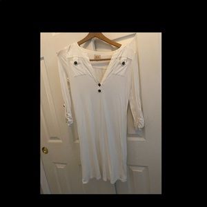 ella moss white Jersey dress XS